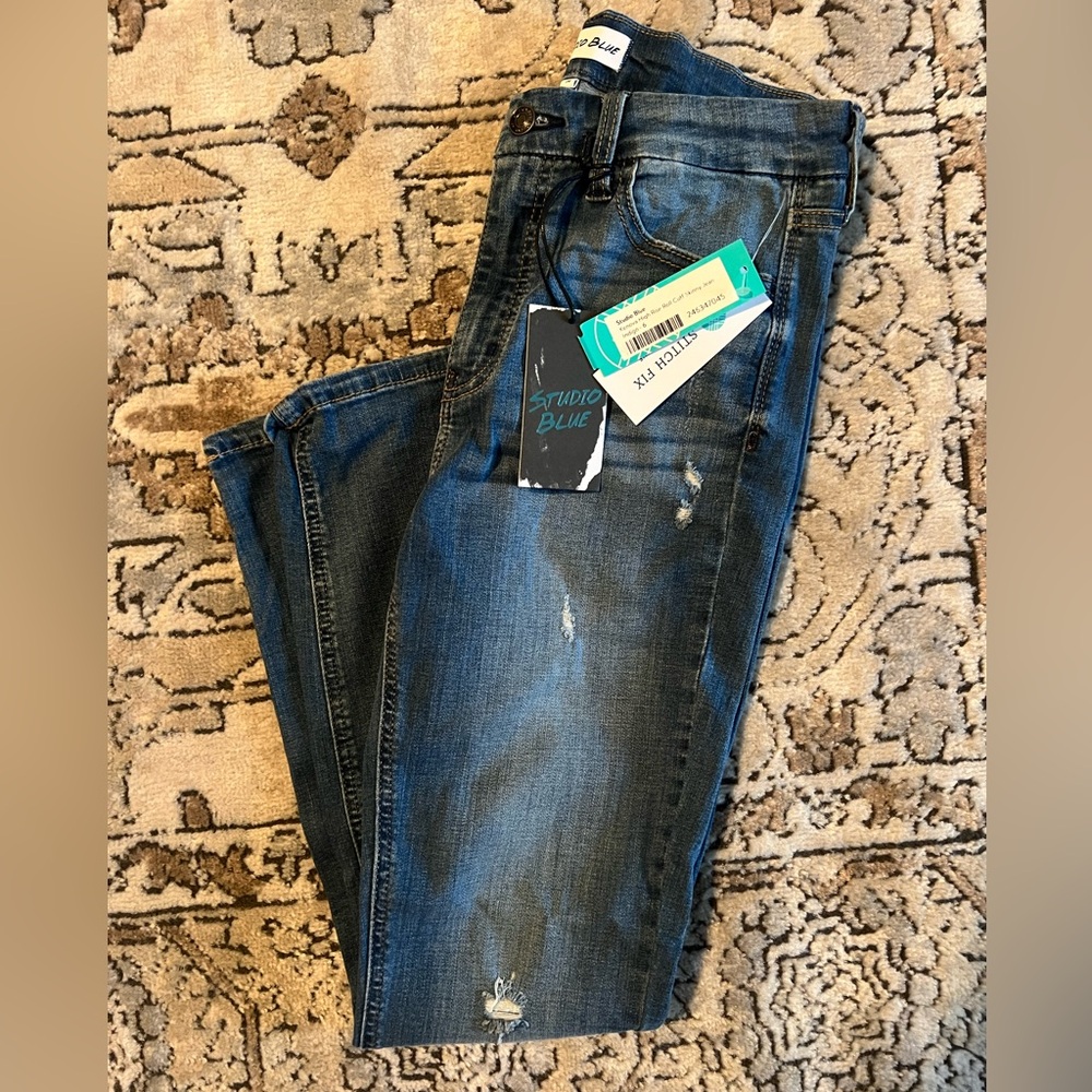 Studio Blue Women’s High Rise Jeans - Blue